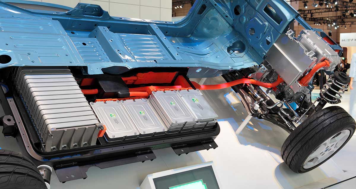 bateria iones litio coche electrico nissan Batería de iones de litio de un coche eléctrico