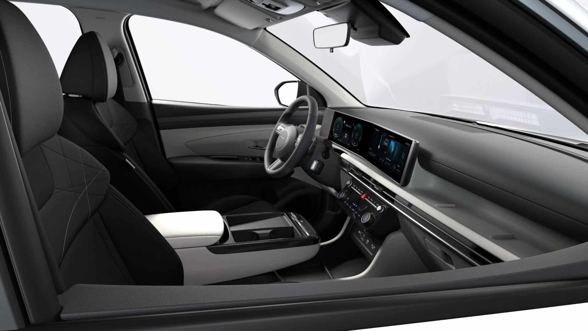Renting New Hyundai Tucson Klass SUV Atlas White Asientos