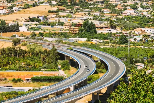 Carretera de Málaga en la Costa del Sol