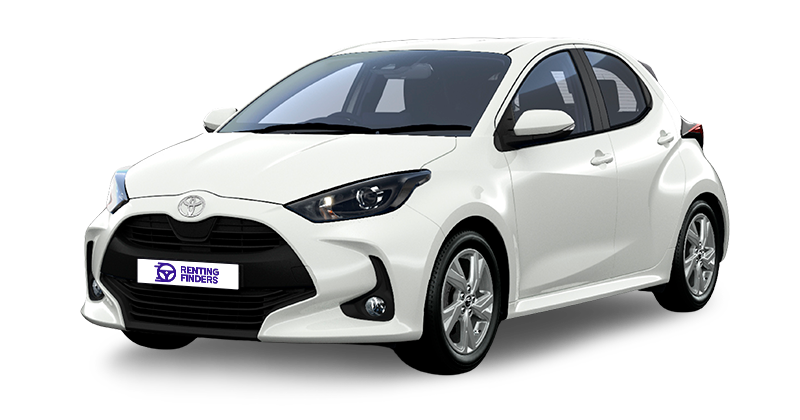 Renting Toyota Yaris Active Plus Blanco Classic Compacto Automático Híbrido Etiqueta ECO Renting Finders