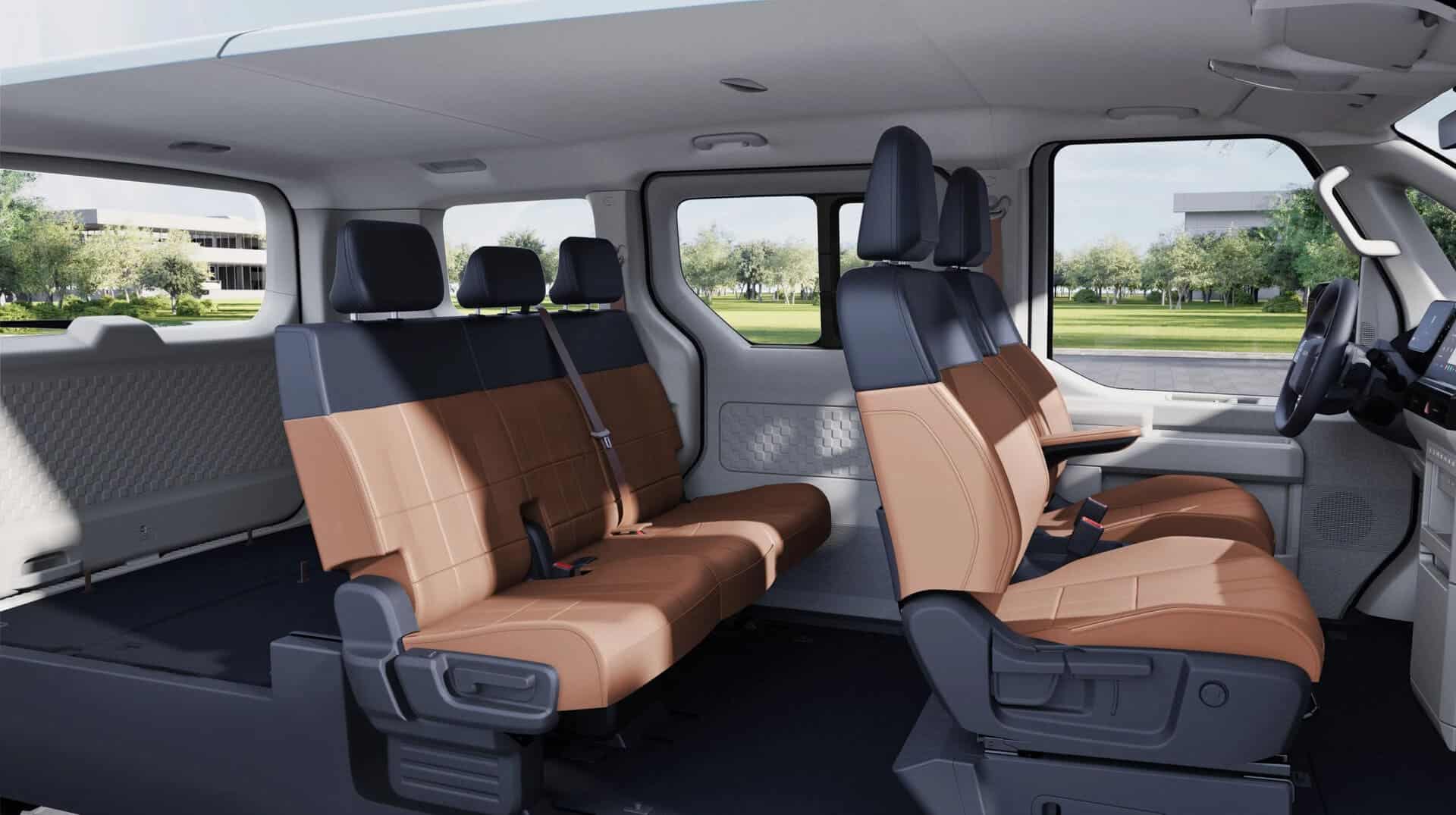 Renting New Kia PV5 Passenger L2 H1 LR Plus Aurora Black Furgoneta Familiar 5 Plazas Eléctrica Automática Etiqueta 0 Asientos