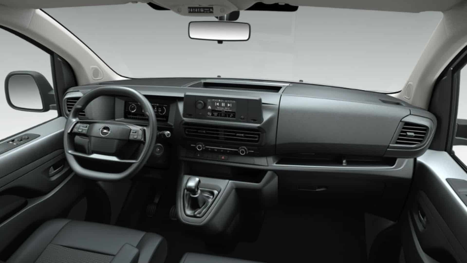 Renting Opel Vivaro Doble Cabina Plegable Kaolin White Furgoneta Mixta Familiar Carga 6 Plazas Interior
