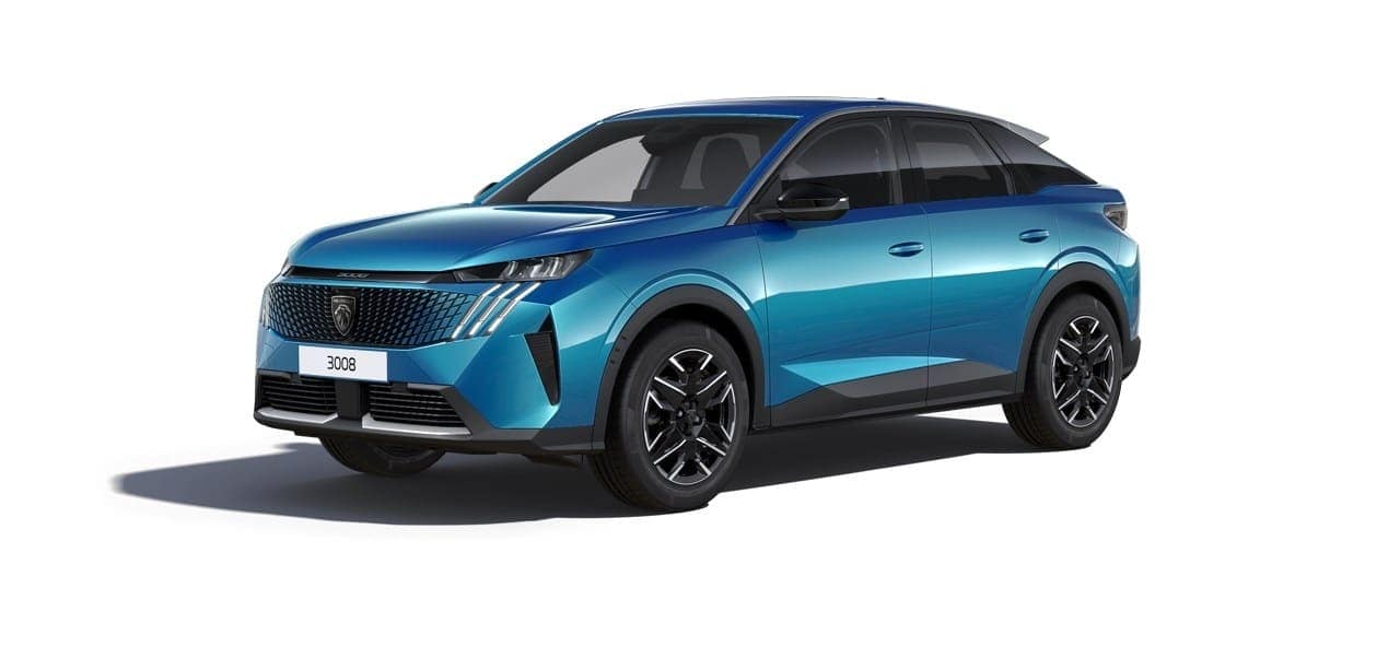 Renting New Peugeot 3008 Allure Azul Obsession SUV Automático Híbrido Etiqueta ECO