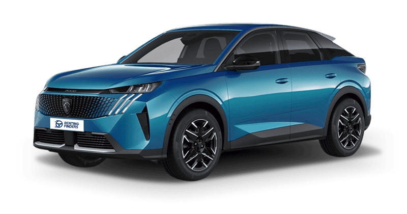 Renting New Peugeot 3008 Allure Azul Obsession SUV Automático Híbrido Etiqueta ECO Renting Finders