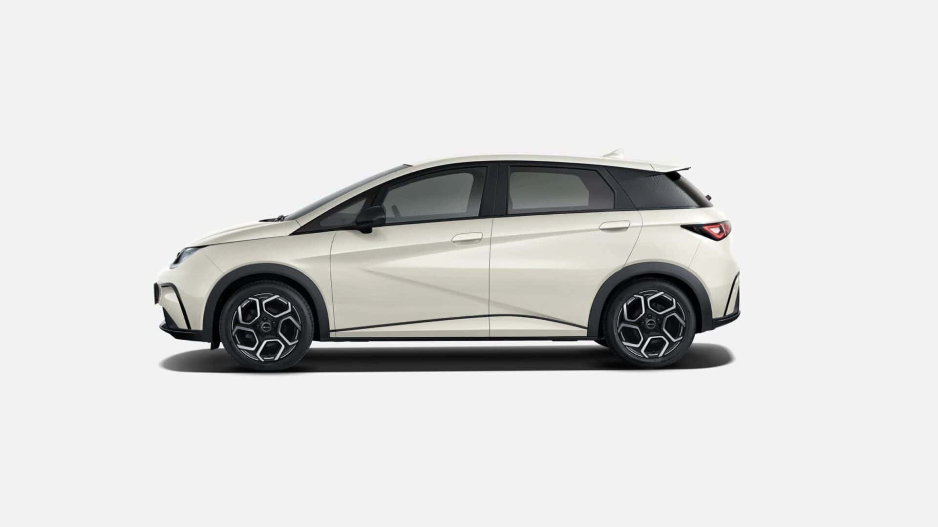 Renting New BYD Dolphin Comfort Cream White Compacto Eléctrico Automático Etiqueta 0