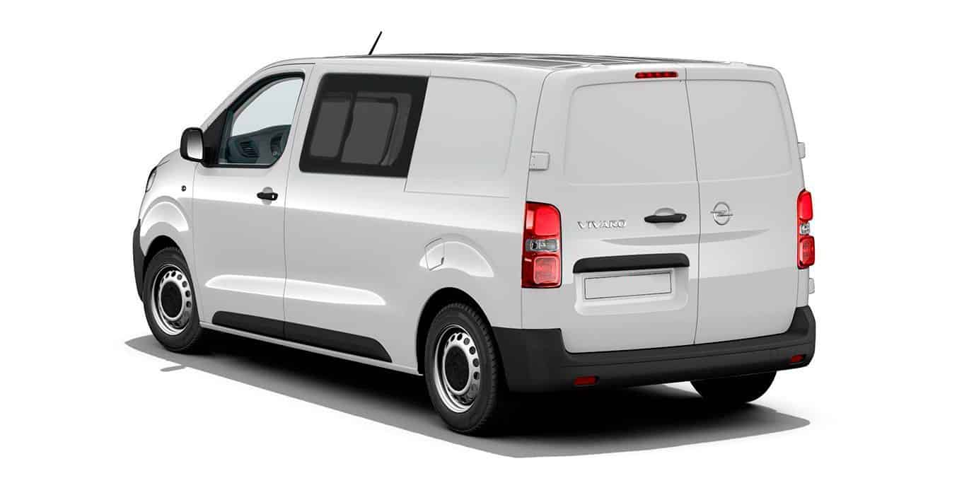 Renting Opel Vivaro Doble Cabina Plegable Kaolin White Furgoneta Mixta Familiar Carga 6 Plazas