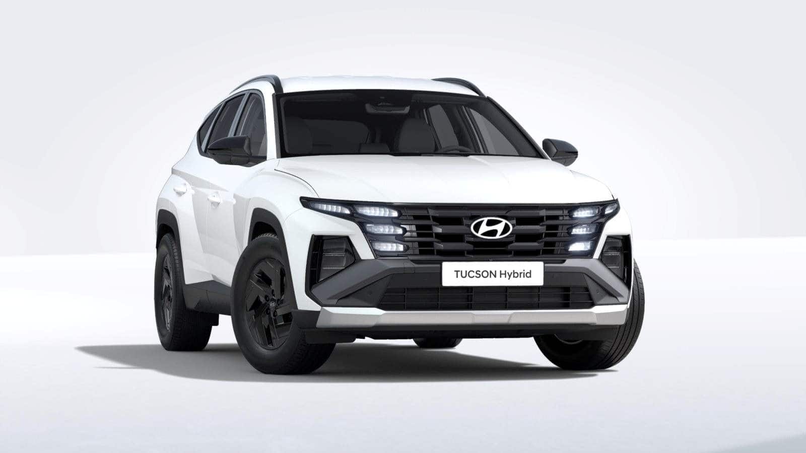 Renting New Hyundai Tucson Black Line Atlas White SUV Hybrid Automático Etiqueta ECO
