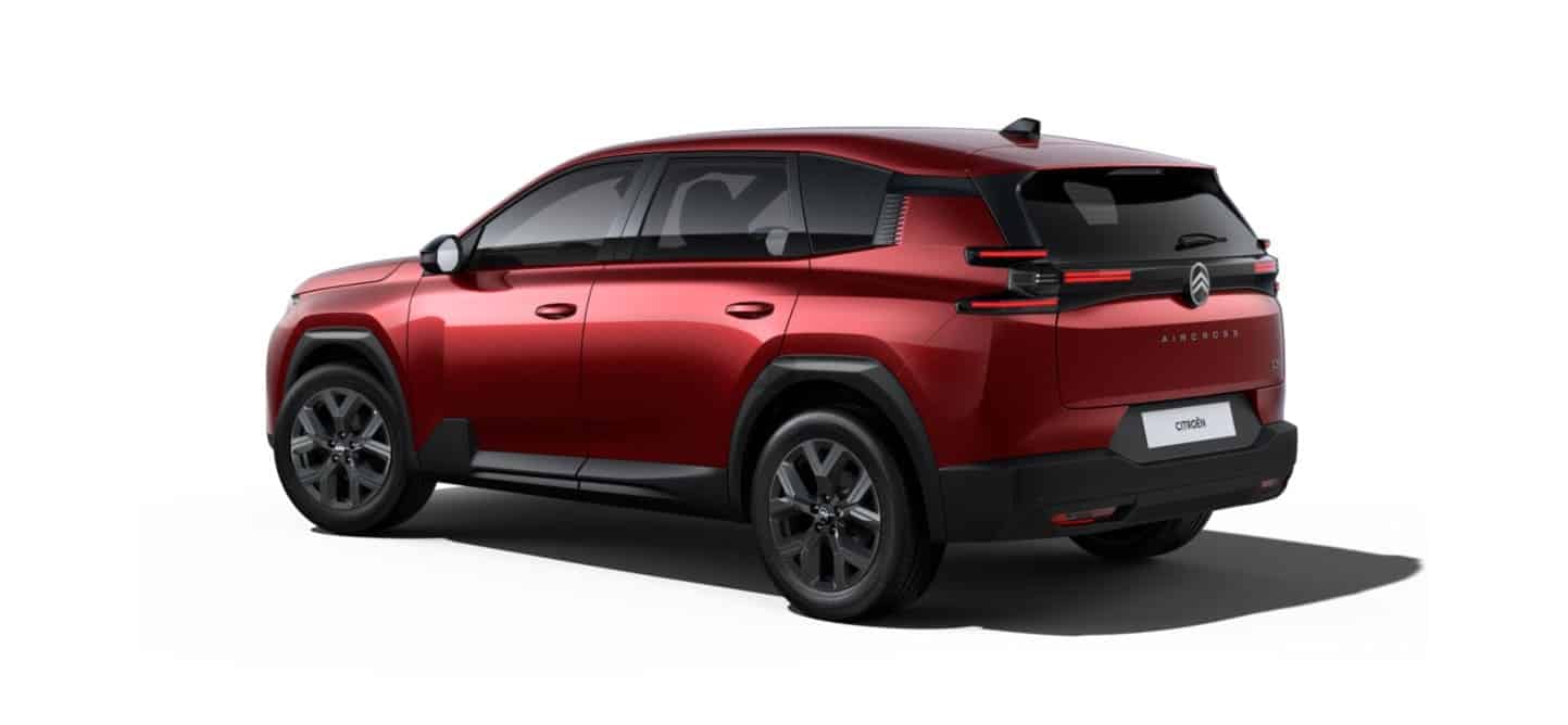 Renting New Citroën C5 Aircross You SUV Rojo Metalizado Automático Híbrido Etiqueta ECO