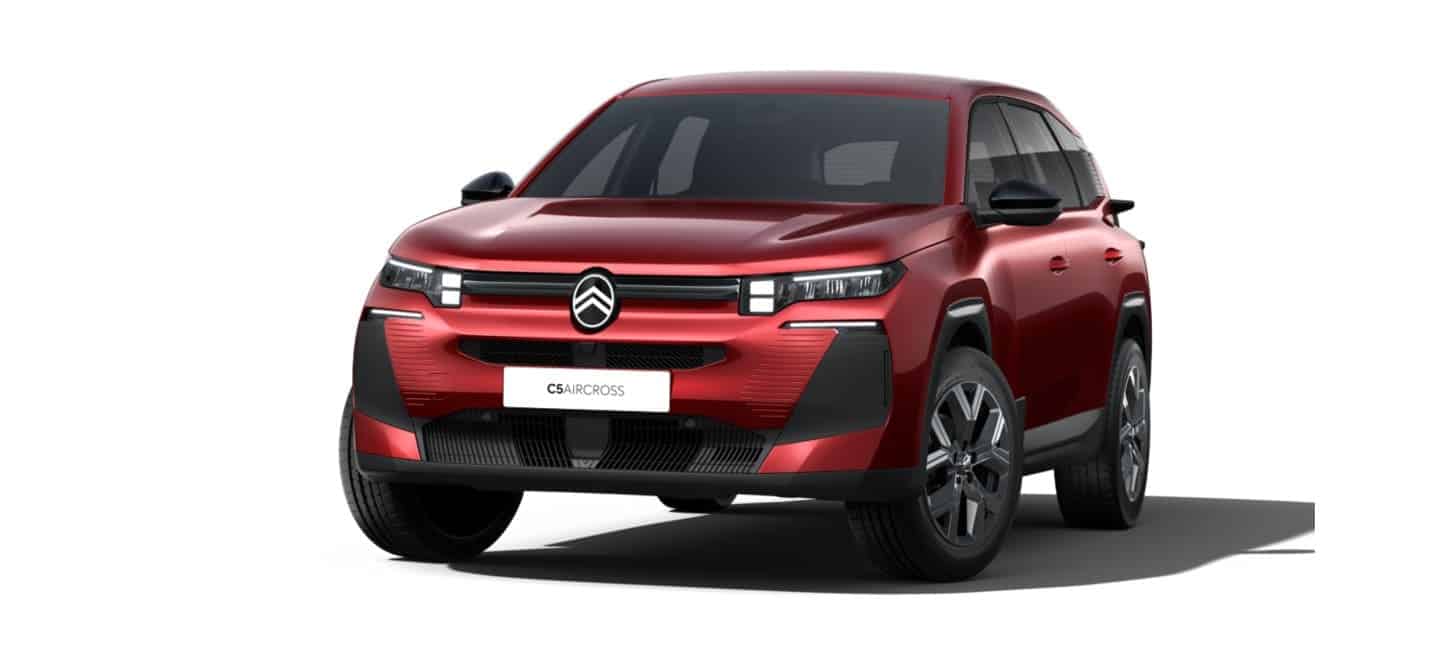 Renting New Citroën C5 Aircross You SUV Rojo Metalizado Automático Híbrido Etiqueta ECO