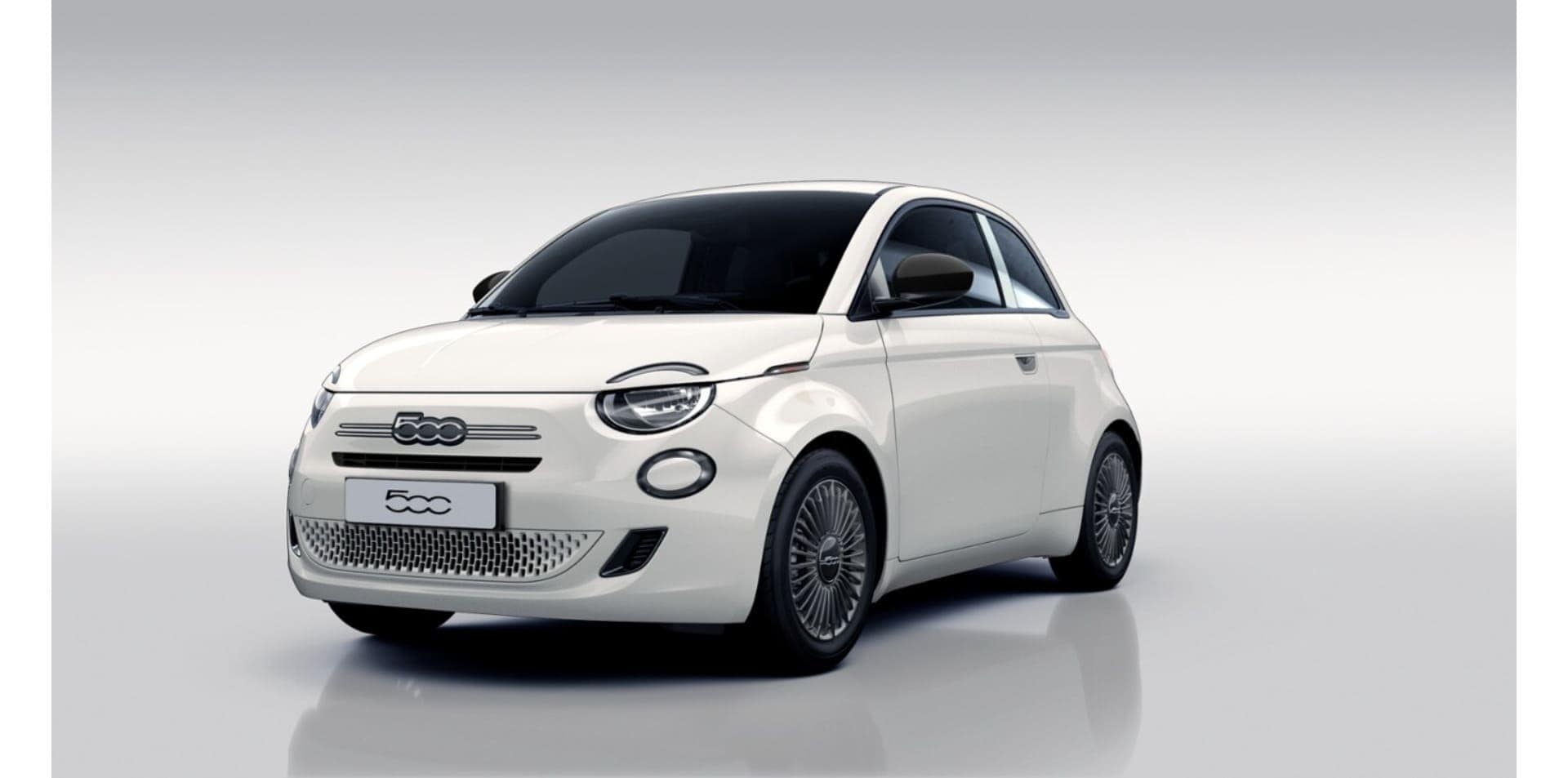 Renting New Fiat 500 Business Blanco Gelato Compacto Micro-Híbrido Etiqueta ECO