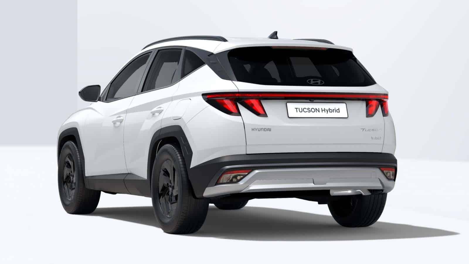 Renting New Hyundai Tucson Black Line Atlas White SUV Hybrid Automático Etiqueta ECO