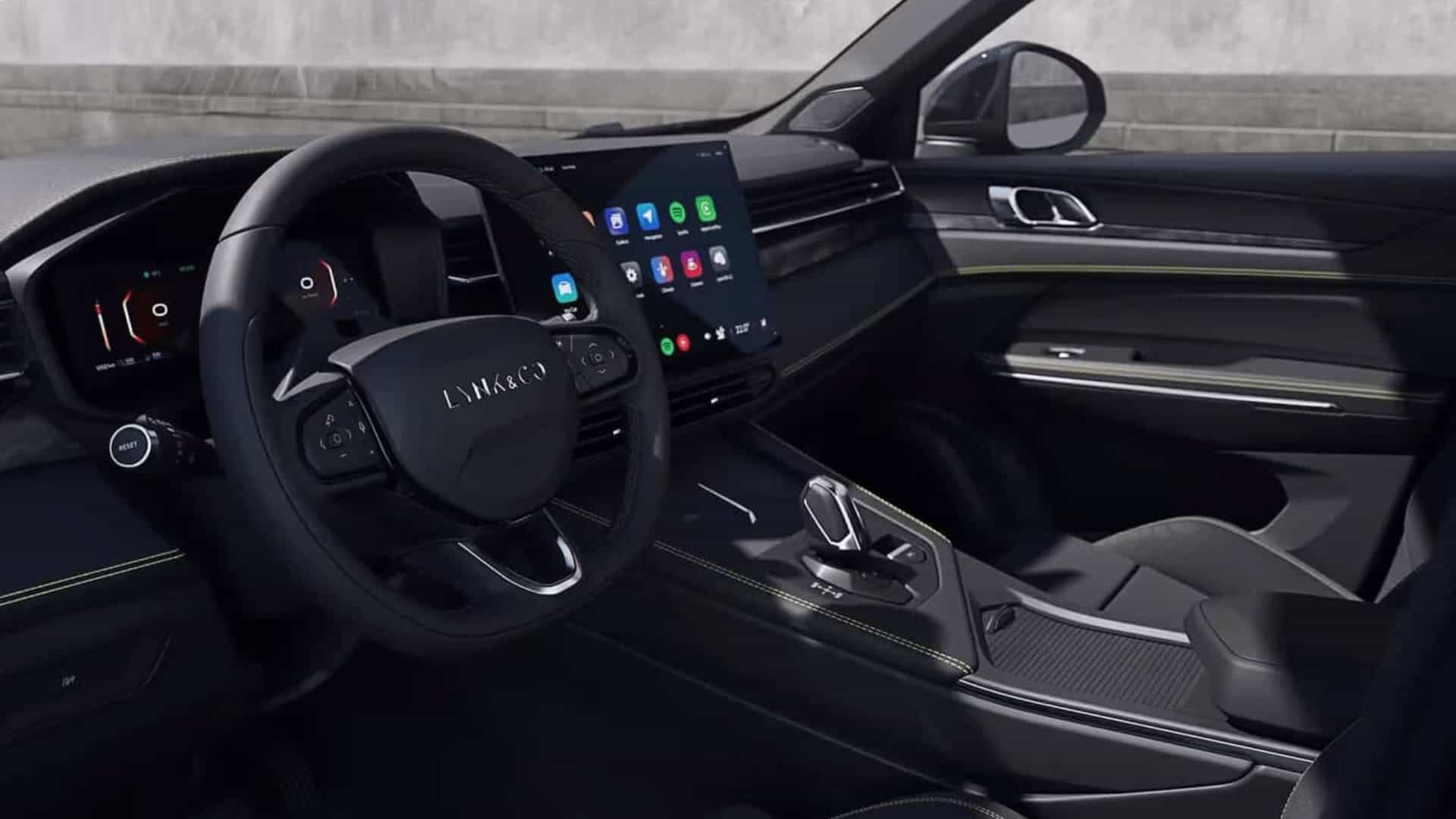 Renting New Lynk & CO 01 Core Mineral Green SUV Automático PHEV Híbrido Enchufable Etiqueta 0 Interior